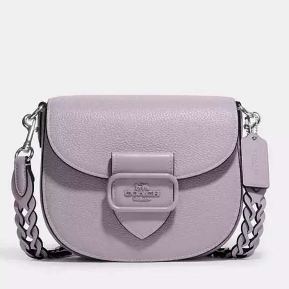 Coach purple Morgan  saddle bag  crossbody - Picture 2 of 7